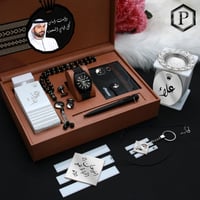 اطقم رجالية فخمة مع ساعة جلد وكبك وعطر 100 مل