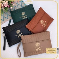 شنط باوتش جلد - بعدة اللون- اليوم الوطني