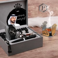 اطقم هدياء رجالية راقية من برستيج ساعة جلد وكبك وم...