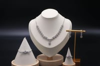 طقم سهره زركون فضي أنيق