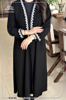 عباية لجين قماش سيراميك شك كم ولياقه نص بتصميم عصر...