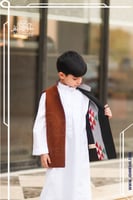 سديري اطفال شتوي جوخ دبل فيس سدو اسود مع جملي