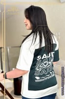 تيشرت ابيض أوفر سايز اليوم الوطني ( سعودي)