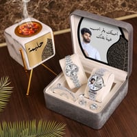 اطقم زوجية راقية مع ساعة وإكسسوارات أنيقة