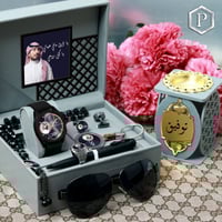 اطقم هدايا رجالية راقية ساعة جلد وكبك وسبحة