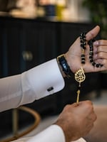 سبحه رجالي بالاسم شكل القلب تصميم حسب الطلب