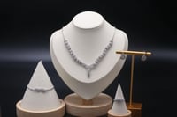 طقم سهره زركون فضي أنيق