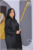 عباية كريستال اسود فاخرة مزينة بفصوص الكريستال