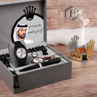 اطقم هدياء رجالية راقية من برستيج ساعة جلد وكبك وم...