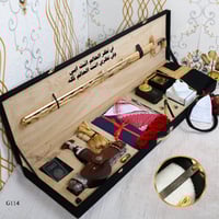 بوكس إهداء تذكاري فاخر بسيف ليزر ومشلح راقي مع قما...