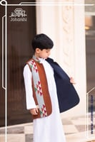 سديري اطفال شتوي دبل فيس كحلي مع جملي مع قماش السد...