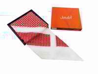 شماغ أشبيل أحمر في أبيض