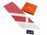 شماغ أشبيل أحمر في أبيض