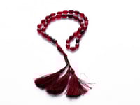 مسبحة تراب الكهرمان غامق