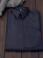 ثوب سعودي رجالي شتوي خليه قلاب سحاب كحلي