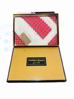 شماغ بروجيه الأصلي احمر مع بيج