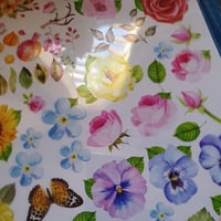 ورق استكر شفاف ورد منوع معظم المقاسات لقالب 5 سم و...