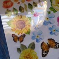 ورق استكر شفاف ورد منوع معظم المقاسات لقالب 5 سم و...