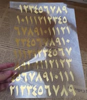 فيلم شفاف ارقام ذهبي للساعات مقاس ٣ سم تقريبا