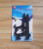 حامل لوحات بلاستيك أسود قطعتين مقاسين