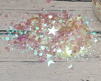 جلتر شفه شفاف عاكس مشكل ناعم و سداسي و نجوم كبيرة...