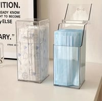 علبة تخزين الكمامات مع غطاء