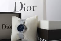 ساعة ديور سلفر بمينا ازرق