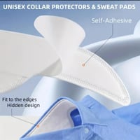 10-Pack Unisex Collar Sweat Pads - Extra Adhesive...