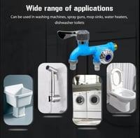 1 قطعة صنبور مخرج مزدوج مع صنبور تمديد - مثبت على...