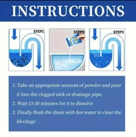 1pc Clogless Sink & Drain powder قطعة واحدة من مسح...