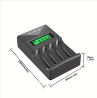 شاحن بطاريات رباعي - PUJIMAX 4-Slot LCD Battery Ch...