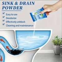 1pc Clogless Sink & Drain powder قطعة واحدة من مسح...