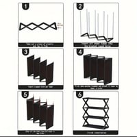 Shoe Rack, multipurpose storage for closet, black