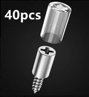 Bookshelf Support Pins & 20 Pcs White Rubber Sleev...