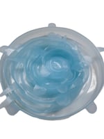 6-Pieces Silicone Lids Blue 6 أغطية سيليكون زرقاء