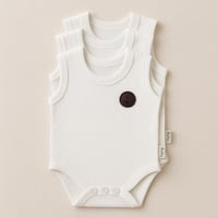 3 بربتوز داخلي قطن مضلع - أبيض