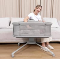 سرير مواليد رمادي هزاز الكتروني من ماستيلا العالمي...