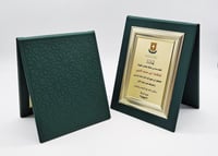 درع قلاب فريم فضي جلد بي يو