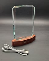 درع كريستال اضاءة مستطيل