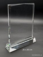 درع كريستال مستطيل طولي