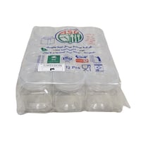 عسق | برطمان | علب بلاستيك مربع | شفاف | رقم 150*5...