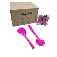 عسق | ملاعق ايسكريم مشطوفة | زهري وردي | 36 حبة |...