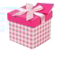 صندوق هدايا مطوي | مع شريط وبطاقة Folded Gift Box...