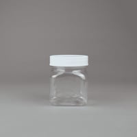 عسق | برطمان | علب بلاستيك مربع | شفاف | رقم 150*5...