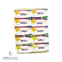شدة مناديل ديمة 600 منديل وجه طبقتان 10 علب
