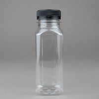 عسق | عبوة قارورة عصير مستطيلة | شفاف | مع غطاء اس...