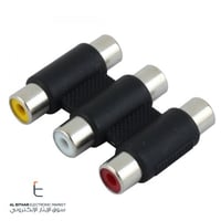 تمديد واير ثلاثي 3x RCA AV Extension Adapter