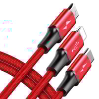 بيسوس | سلك شاحن متعدد مايكرو يو اس بي ايفون تايب...