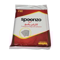 سبونزو | اكياس شفاف بلاصق | مقاس 4+38*25 سم | 30 ح...