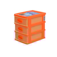 المرجان | ادراج تخزين بلاستيك | صغيرة | 3 دور